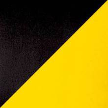 Экокожа комбинированный черный/Желтый