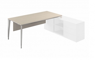 Atlas NZ-0105.YN.AL Ясень Наварра Алюминий Стол под опорную тумбу 1700