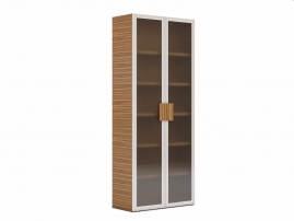 KYU KY 1215G TA17A/TA14B Зебрано Шкаф двухдверный со стеклянным фасадом