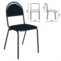 РС00М черный каркас кожзам Черный Стул для посетителей