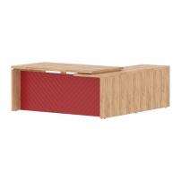 Torr LUX TLCT 1820 L Дуб Бофорд Красный Стол руководителя левый