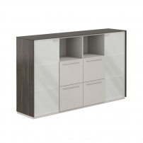 Atlas NZ-0336.BT.GS Бренсон Трюфель Серый камень Шкаф средний с ящиками