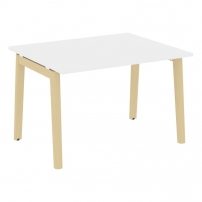 Оникс Вуд OW.PRG-1.2 Белый Бриллиант/Дуб Светлый/Металл Белый 1180* Стол переговорный (1 столешница)