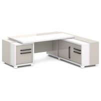 Grace L-118-2 правый Стол руководителя с тумбой и греденцией