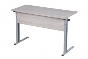 (рост 6) с прямыми углами Клен Танзау/Металл Серый Парта двухместная