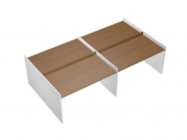 Profiquadro КВ 1405-2 БН Орех ногаро/белый премиум Profiquadro КВ 1405-2 БН Орех ногаро/белый премиум Рабочая станция