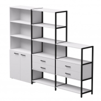Everprof EVO №12 Белый Черный Everprof EVO №12 Белый Черный Набор стеллажных систем