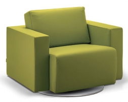 Валентино 1 Горчичное Кресло на поворотном блине