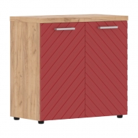 Torr LUX TLLC 85.1 Дуб Бофорд Красный Шкаф с глухими малыми дверьми и топом