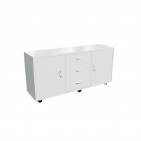 Steel Evo 17201 Белый Приставка подкатная с тремя ящиками и замком