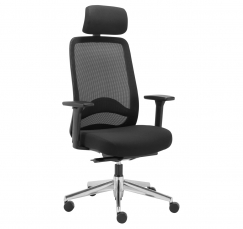 Carot E Alum 3D Black headrest Кресло руководителя с подголовником