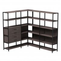 Everprof EVO №17 Дуб Пасадена Черный Everprof EVO №17 Дуб Пасадена Черный Набор стеллажных систем