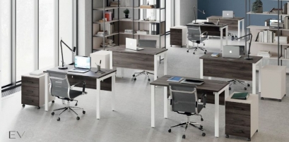 Everprof EVO №001 Дуб Пасадена Белый Everprof EVO №001 Дуб Пасадена Белый Комплект офисной мебели