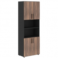 VELION VENEER VRHCS 80.4 Американский орех Яшма черная Шкаф с 2 комплектами глухих малых дверей