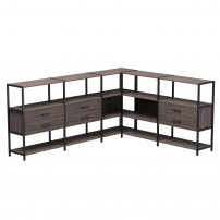 Everprof EVO №15 Дуб Пасадена Черный Everprof EVO №15 Дуб Пасадена Черный Набор стеллажных систем