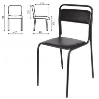 Аскона Черный Стул для посетителей