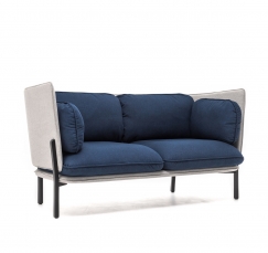 Bellagio 2 low UNO silver / blue Диван 2 места, низкая спинка