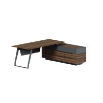 QUARTZ QZ.0101.BW+QZ.0201.BW.GF.R правый QUARTZ QZ.0101.BW+QZ.0201.BW.GF.R правый Стол руководителя на опорной тумбе