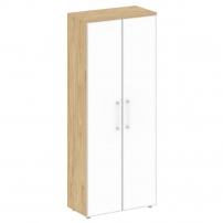 SHIFT SK.ST-1.10R white Тиквуд Светлый/Белый Бриллиант Шкаф высокий широкий со стеклянными дверцами