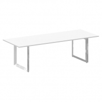 ONIX DIRECT LUX M-O.MO-PRG-25 Белый бриллиант Стол переговорный на О-образном м/к