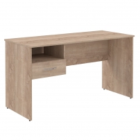 (S-1400) с левой подвесной тумбой Дуб Сонома Светлый Стол письменный