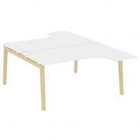 Оникс Вуд OW.D.SA-4 Белый Бриллиант/Дуб Светлый/Металл Белый 1580*2395*750 (1635/460 Рабочая станция