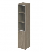 Wing WN.712.OD.OD.AL.R Дуб темный Wing WN.712.OD.OD.AL.R Дуб темный Шкаф высокий со стеклом, задняя стенка ЛДСП (правый)