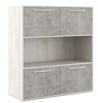 B-TONE BTN36154431 Сосна Бетон светлый Шкаф средний с горизонтальной нишей