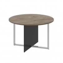 SHIFT SK.SP-KR-120 Тиквуд Темный/Антрацит Стол переговорный, круглый