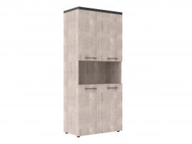 THC 85.4 (Дуб Каньон) Шкаф с 2-мя комплектами глухих малых дверей и топом