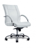 Чик D80 Белое Кресло со средней спинкой на крестовине