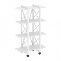 LOFT VR.L-MST.K-4.4V Металл белый Белый Бриллиант LOFT VR.L-MST.K-4.4V Металл белый Белый Бриллиант Стеллаж на колесных опорах - 4 полки