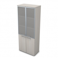 GLOSS LINE 9НШ.005.19 Ivory Шкаф высокий со стеклом