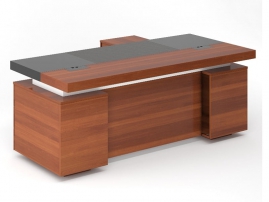 LVP19010103 Орех LVP19010103 Орех Стол письменный с тумбой и приставкой