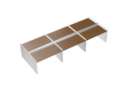 Profiquadro КВ 1401-3 БН Орех ногаро/белый премиум Profiquadro КВ 1401-3 БН Орех ногаро/белый премиум Рабочая станция с ProSystem