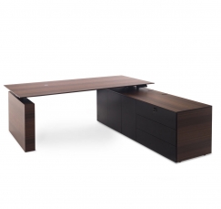 110 102 ECL BL 110 102 ECL BL TESLA Стол письм. с тумбой DX ЭВКАЛИПТ МОРЕН/ЧЕРН