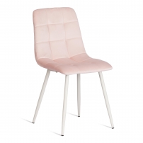 CHILLY (mod. 7094-1) вельвет/металл, 44,5х52,5х86 см, pink (розовый) HLR39 / белый Стул