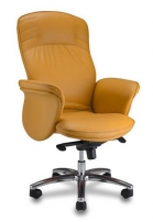 Виктория D100 Желтое Кресло с высокой спинкой на крестовине