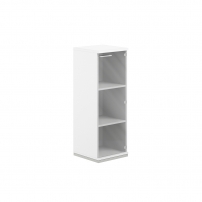 AG.205.WH.WH.GL.R AG.205.WH.WH.GL.R Шкаф 3 ур. 400х400х1111 со стеклом