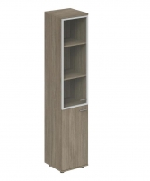 Wing WN.702.OD.OD.AL.L Дуб темный Wing WN.702.OD.OD.AL.L Дуб темный Шкаф высокий со стеклом, задняя стенка ХДФ (левый)