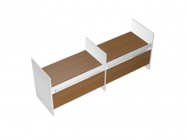 Profiquadro КВ 1210-2 БН Орех ногаро/белый премиум Profiquadro КВ 1210-2 БН Орех ногаро/белый премиум Рабочая станция c ProSystem