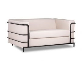 Аполло 2.0 (2Д) Кремово-белый Euroline 907 Диван двухместный