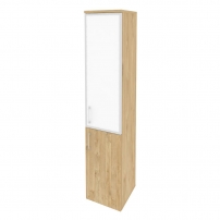 ONIX O.SU-1.2R(R) white Тиквуд Светлый Шкаф высокий узкий правый