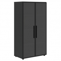 VELION VENEER VRMCS 80.2 Яшма черная (копия 3240060) Шкаф со стеклянными дверьми в металлической раме