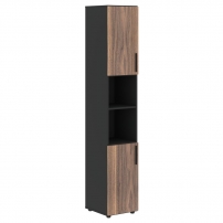 VELION VENEER VRHCS 40.4 L Американский орех Яшма черная Шкаф-колонка с глухими малыми дверьми (левый)
