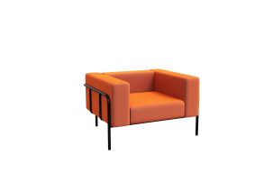 Флекс FLX-1 Velvet Lux 72/Металл Черный 1100 *915*690 Диван одноместный