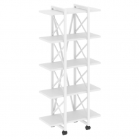 LOFT VR.L-MST.K-5.4V Металл белый Белый Бриллиант LOFT VR.L-MST.K-5.4V Металл белый Белый Бриллиант Стеллаж на колесных опорах - 5 полок