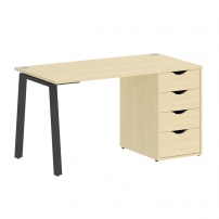 HOME OFFICE VR.SP-3-138.4.A Клен/Антрацит металл Стол письменный