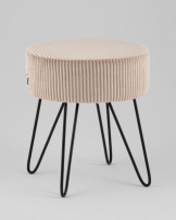 Спейси велюр рельефный бежевый Спейси велюр рельефный бежевый Пуф