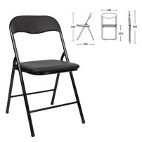 BRABIX Golf CF-007 Черный Стул складной для дома и офиса